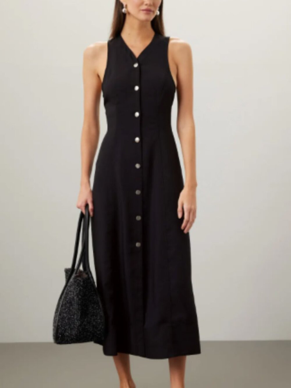 NWT Proenza Schouler White Label Rumbled Button Front Dress, Size 4